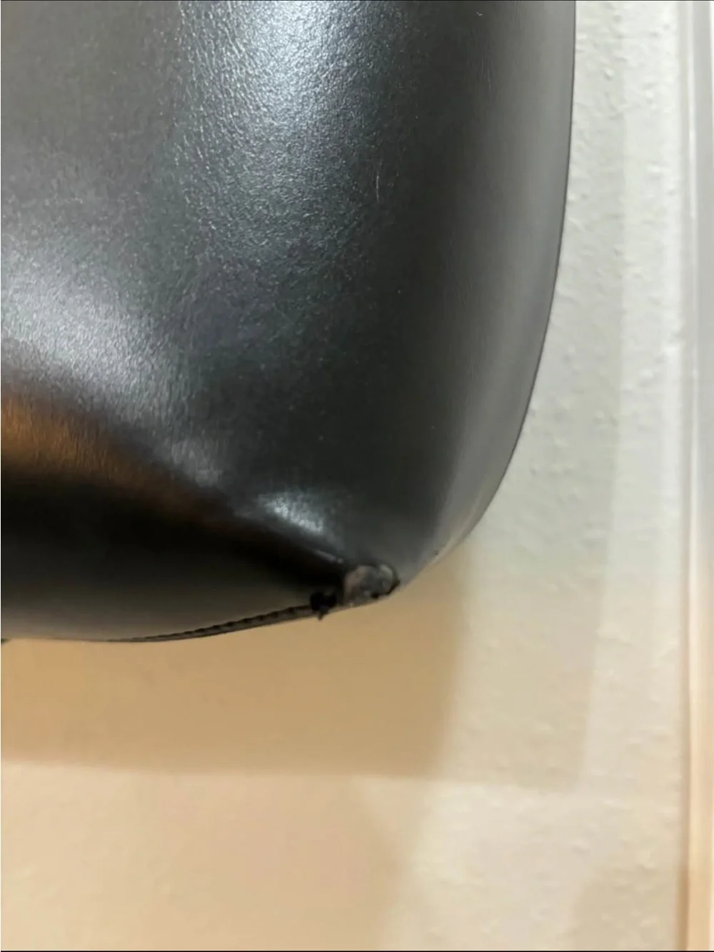Halston Heritage Black Leather Tote with Red Interior